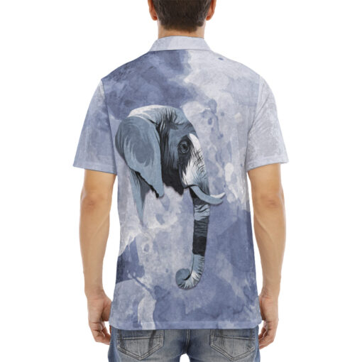 Elephant Head Velvet Polo Shirt - Image 4