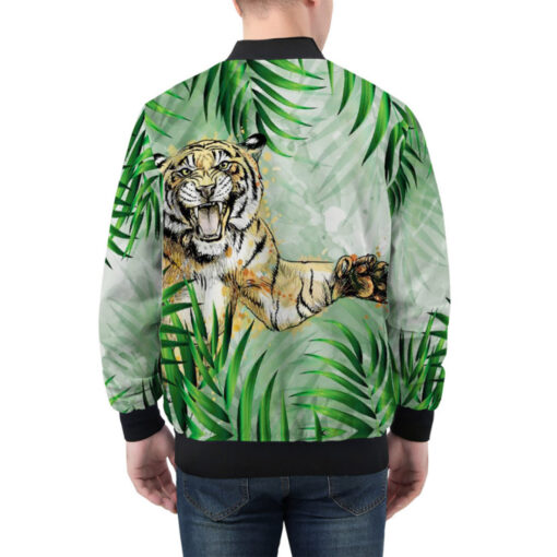 Tiger Jumping from Jungle Bomber Jacket - Image 3