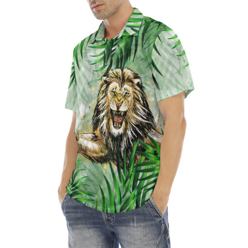 Lion Jumping from Jungle Velvet Polo Shirt