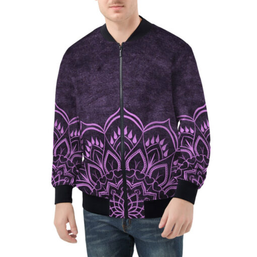 Purple Mandala Bomber Jacket - Image 2