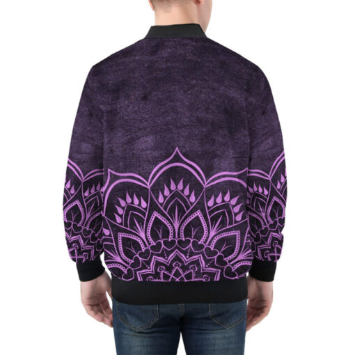 Purple Mandala Bomber Jacket - Image 3