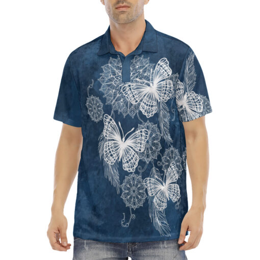 Dreamcatcher and Butterfly Velvet Polo Shirt - Image 2