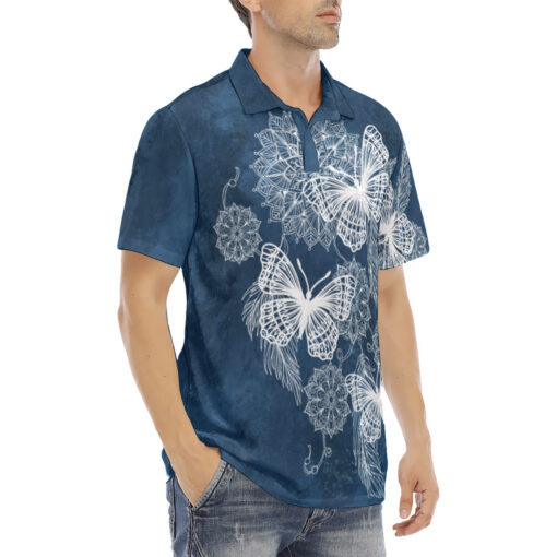 Dreamcatcher and Butterfly Velvet Polo Shirt - Image 3