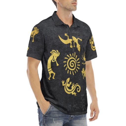 Kokopelli Figures Velvet Polo Shirt - Image 3