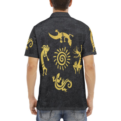 Kokopelli Figures Velvet Polo Shirt - Image 4