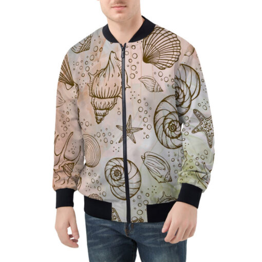 Seashells And Starfish Bomber Jacket - Image 2