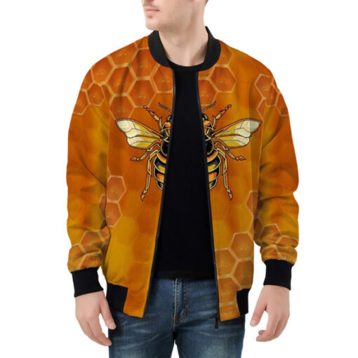 Bee Honeycombs Bomber Jacket