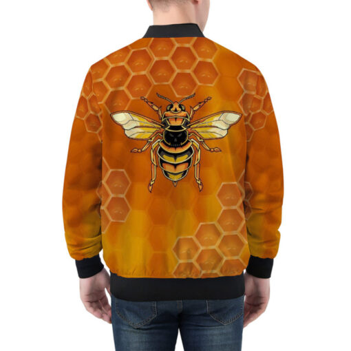 Bee Honeycombs Bomber Jacket - Image 3