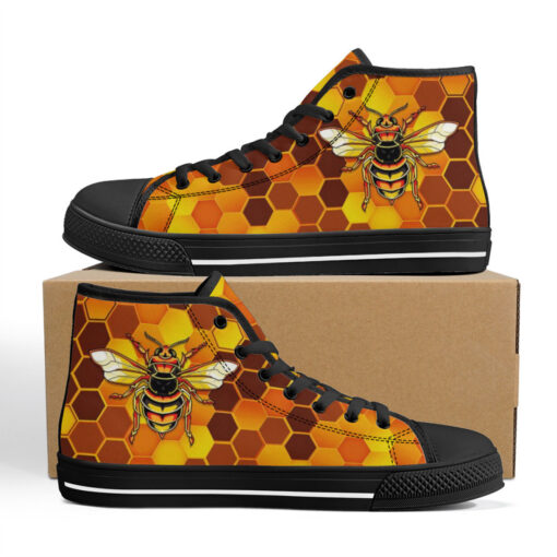 Bees Honeycomb High-Top Shoes