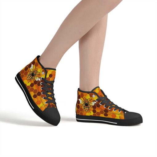 Bees Honeycomb High-Top Shoes - Image 7