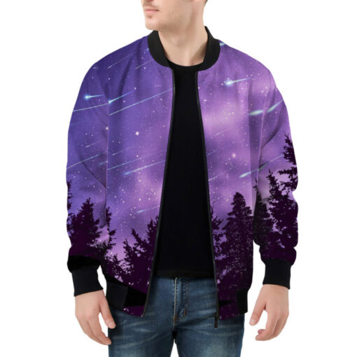 Dark Forest Meteor Shower Bomber Jacket