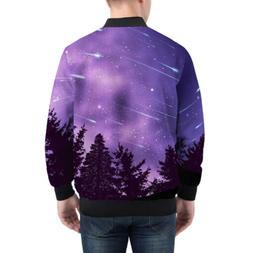 Dark Forest Meteor Shower Bomber Jacket - Image 3