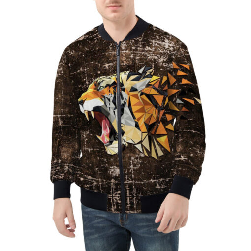 Tiger Polygons Bomber Jacket - Image 2