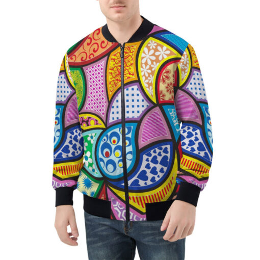 Ethnic Colorful Ornament Bomber Jacket - Image 2