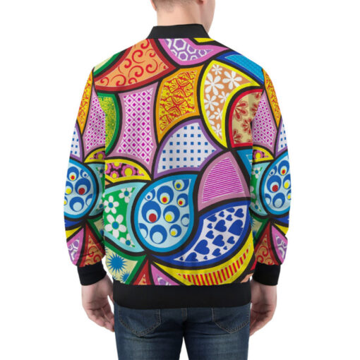 Ethnic Colorful Ornament Bomber Jacket - Image 3