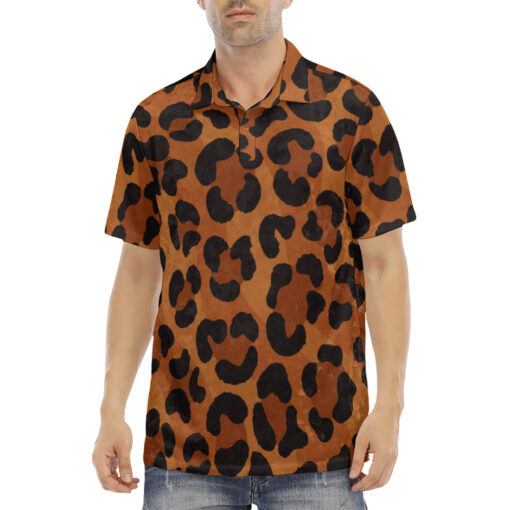 Cheetah Skin Velvet Polo Shirt - Image 2