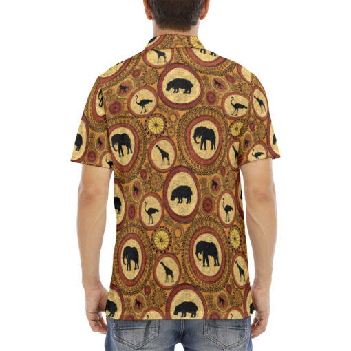 African Animals Velvet Polo Shirt - Image 4