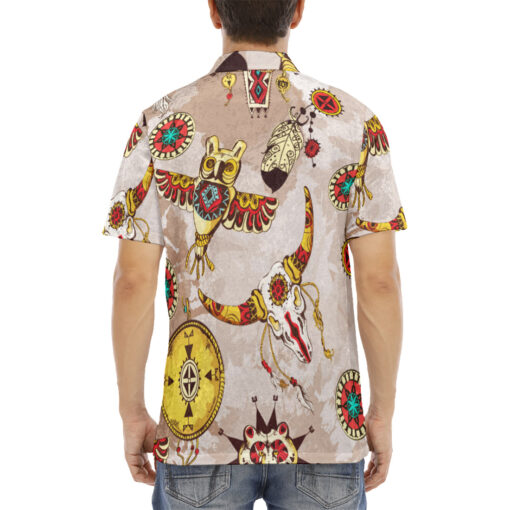 Tribal Art Velvet Polo Shirt - Image 4