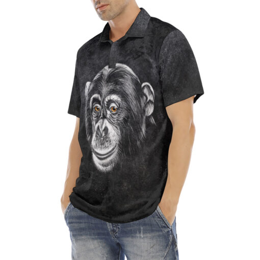 Chimpanzee Velvet Polo Shirt