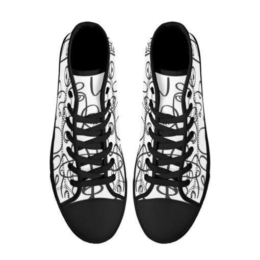 Modern Minimalism Art High-Top Shoes - Image 3