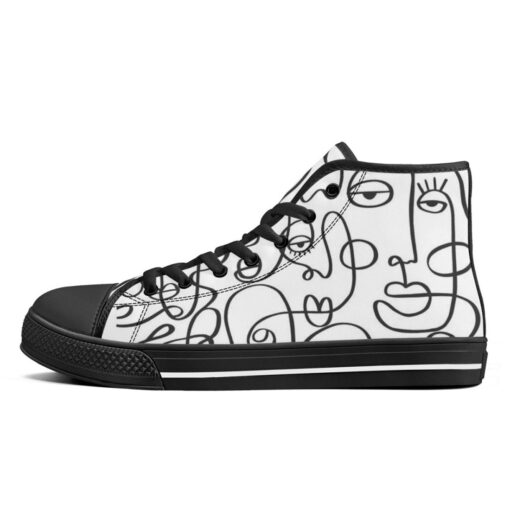 Modern Minimalism Art High-Top Shoes - Image 4