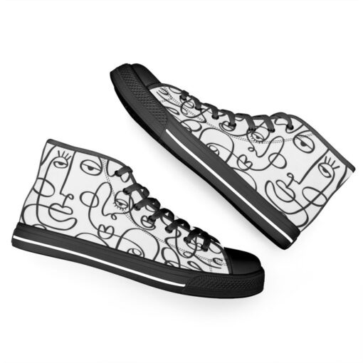 Modern Minimalism Art High-Top Shoes - Image 6