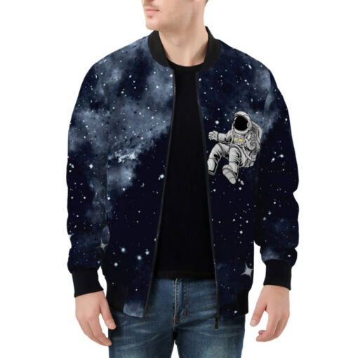 Astronaut Floating on Space Bomber Jacket