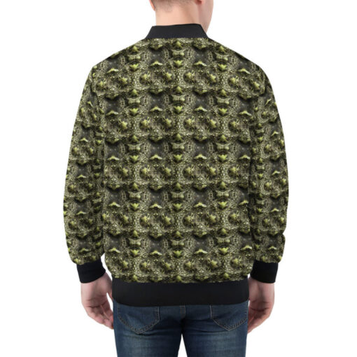 Green Alligator Skin Bomber Jacket - Image 3