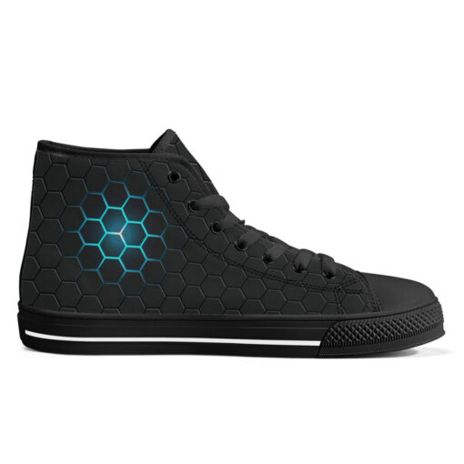 Dark Gray Hexagons High-Top Shoes - Image 5