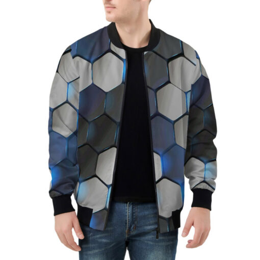 Hexagonal Modern Tech Bomber Jacket