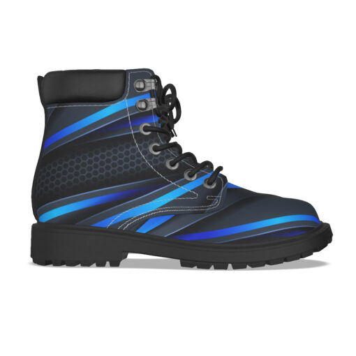 Blue Line Gradient Shapes Classic Boots - Image 5