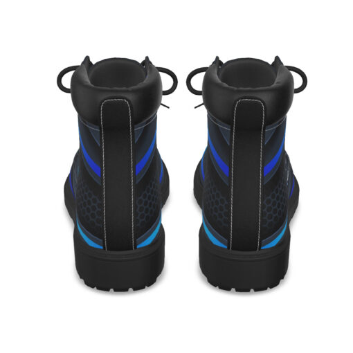 Blue Line Gradient Shapes Classic Boots - Image 4