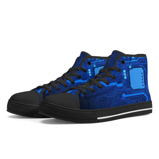 Computer Circuit Board High-Top Shoes - Image 2