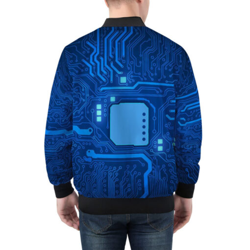 Computer Circuit Board Bomber Jacket - Image 3