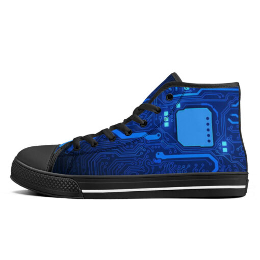 Computer Circuit Board High-Top Shoes - Image 4