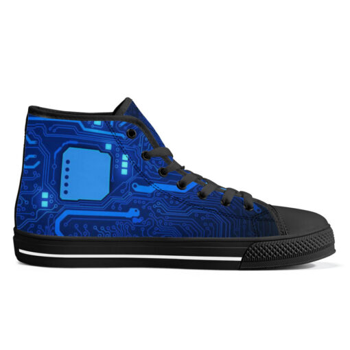 Computer Circuit Board High-Top Shoes - Image 5