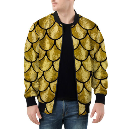 Golden Scales Bomber Jacket