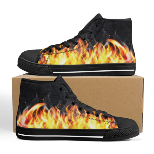 Fire Smoke High-Top Shoes