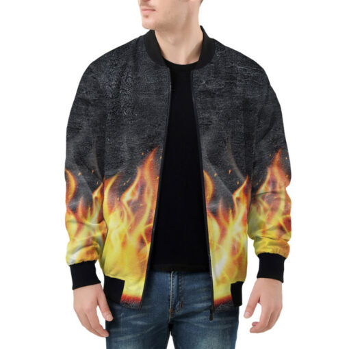 Fire Smoke Bomber Jacket