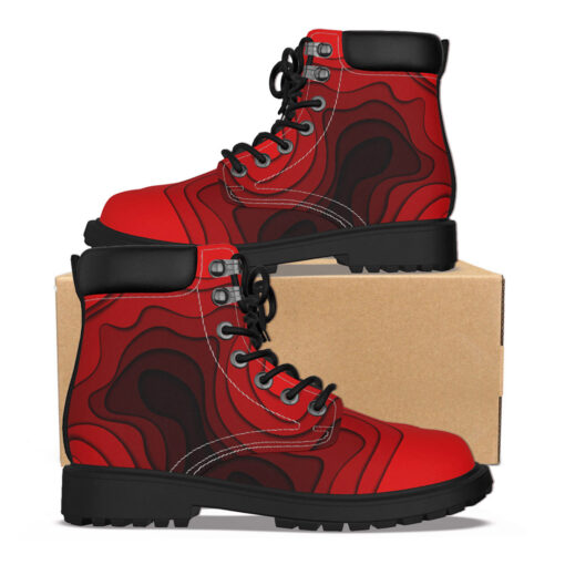 Red Waves Classic Boots