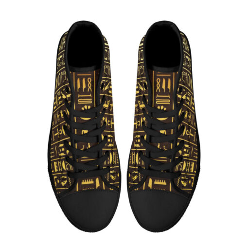 Ancient Egyptian Hieroglyphs High-Top Shoes - Image 3