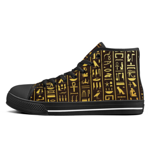 Ancient Egyptian Hieroglyphs High-Top Shoes - Image 4