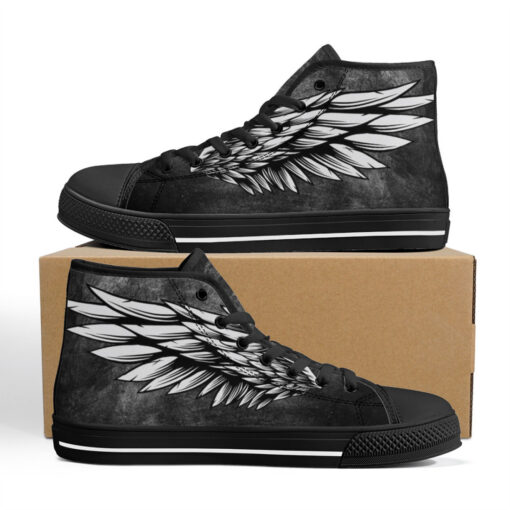 Wings Tattoo Style High-Top Shoes