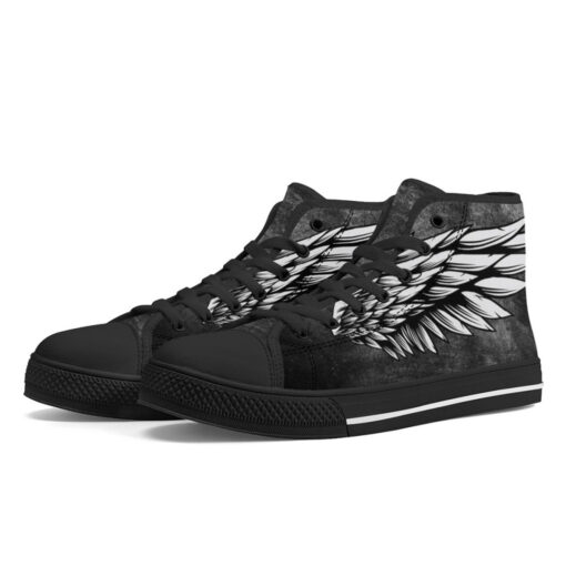 Wings Tattoo Style High-Top Shoes - Image 2