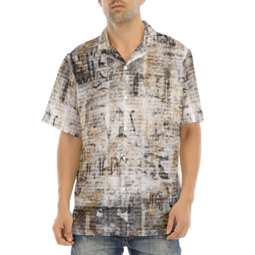 Grunge Vintage Newspaper Hawaiian Shirt