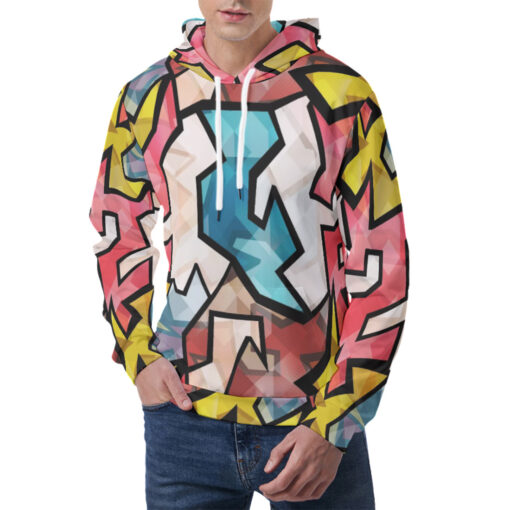 Bright Graffiti Geometric Men's Hoodie