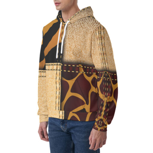 Safari Patchwork Men's Hoodie - Image 3