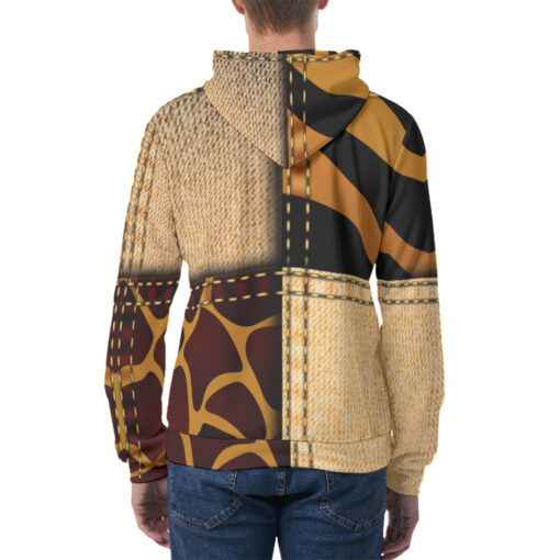 Safari Patchwork Men's Hoodie - Image 4