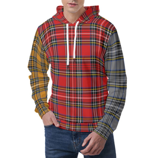 Multicolor Checkered Men's Hoodie