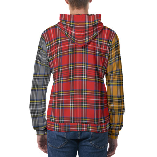 Multicolor Checkered Men's Hoodie - Image 4